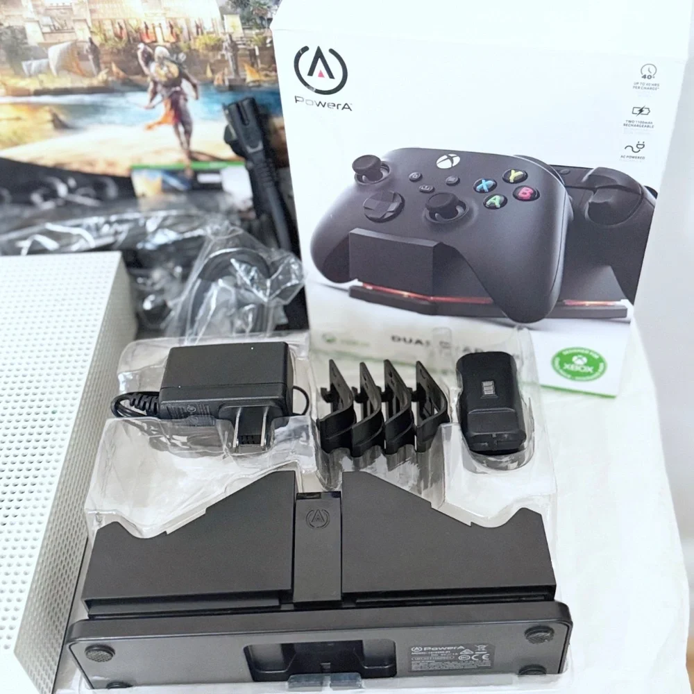 Microsoft Xbox One S 1TB Console - White- Model 1681- Bundle Games, Controller +